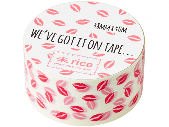 RICE tape roll kiss print