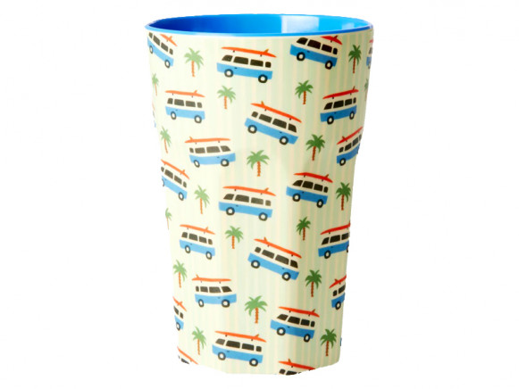 RICE Tall Melamine Cup SURFER VAN