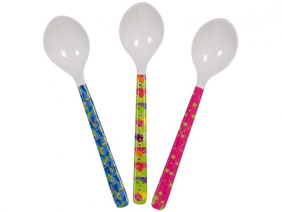 Short spoons with rocking prints by RICE