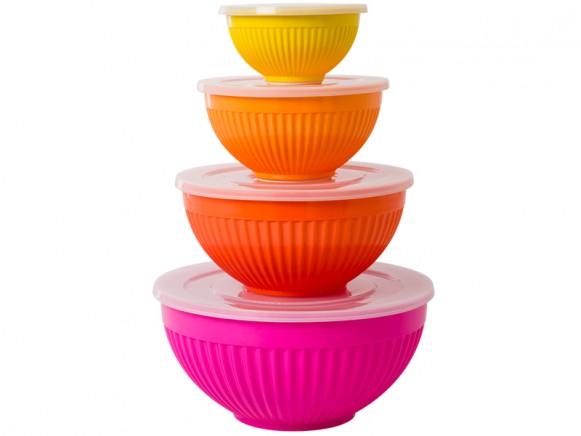 RICE melamine bowl set in neon mix