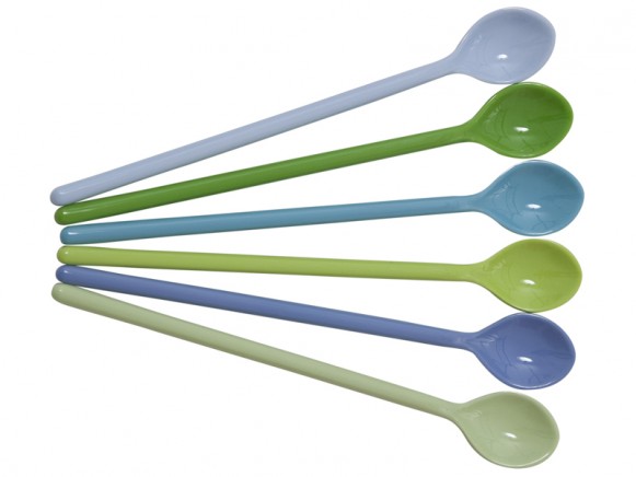RICE long spoons green and blue colours