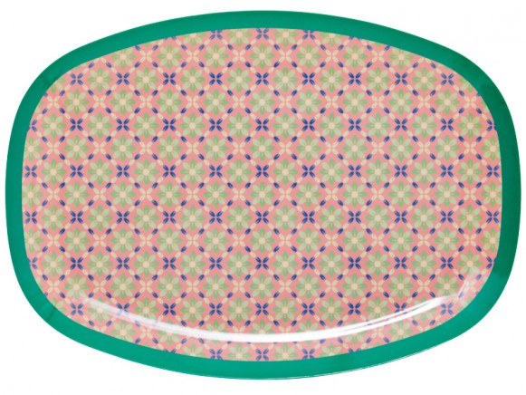 RICE melamine plate flower tile