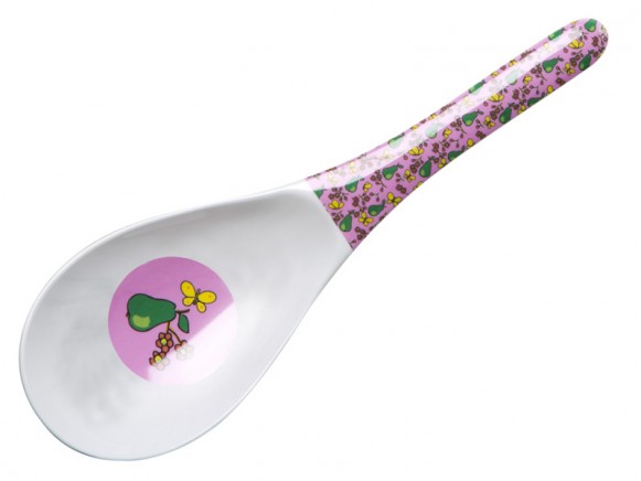 Salad spoon with pear print by RICE Denmark
