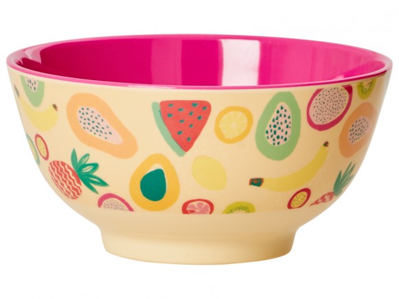 RICE melamine bowl tutti frutti print