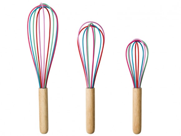 Multi coloured whisk in three sizes by RICE Denmark