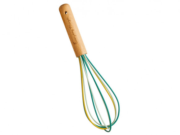 RICE Small Silicone Whisk DANCE IT OUT Mint & Yellow 