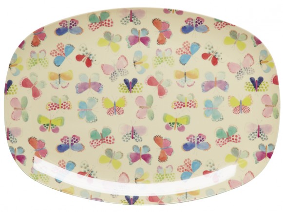 RICE melamine plate butterfly