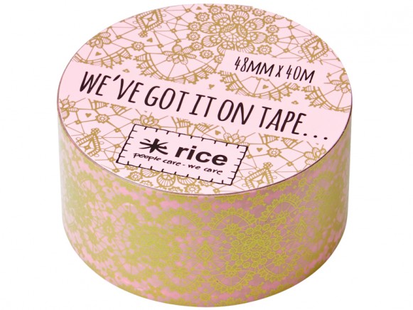 RICE tape roll lace print