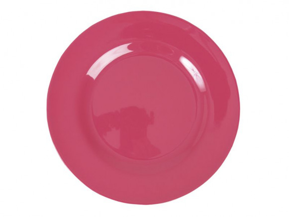 Melamine round side plate by RICE (raspberry)