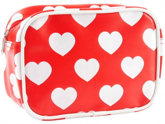 Red toilet bag with hearts by J.I.P
