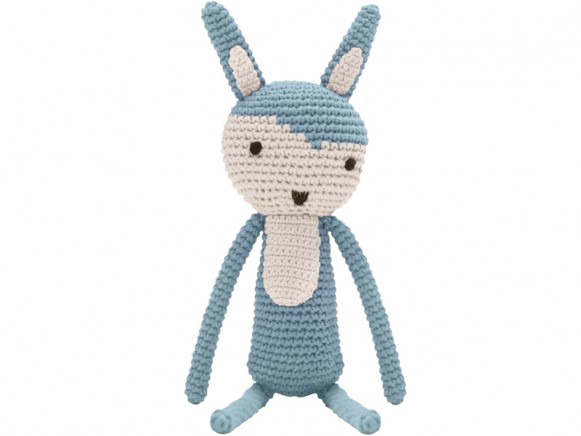 Sebra crochet rabbit cloud blue