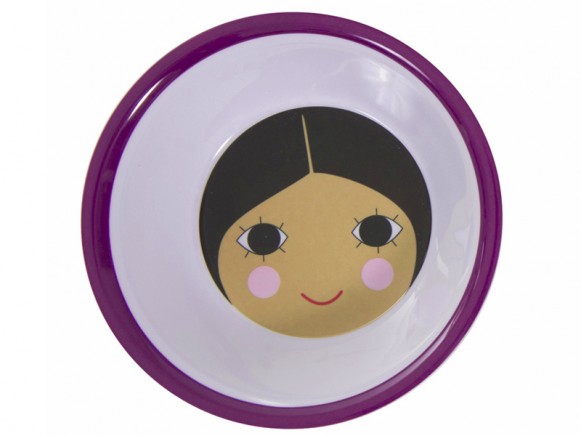 Sebra melamine bowl with girl face