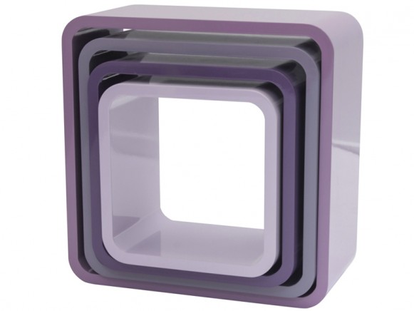 Sebra square book cases pastel lilac