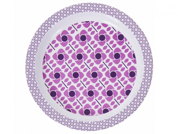 Purple melamine plate by Sebra