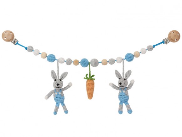 Sindibaba Stroller Chain Bunny BOBBY blue