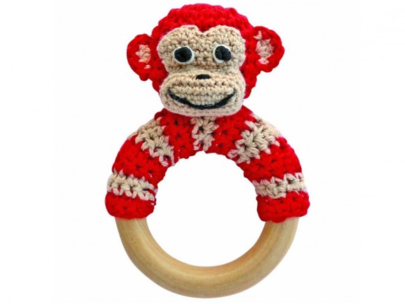 Sindibaba monkey rattle red