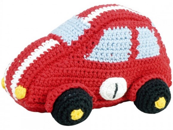Sindibaba crochet racing car red