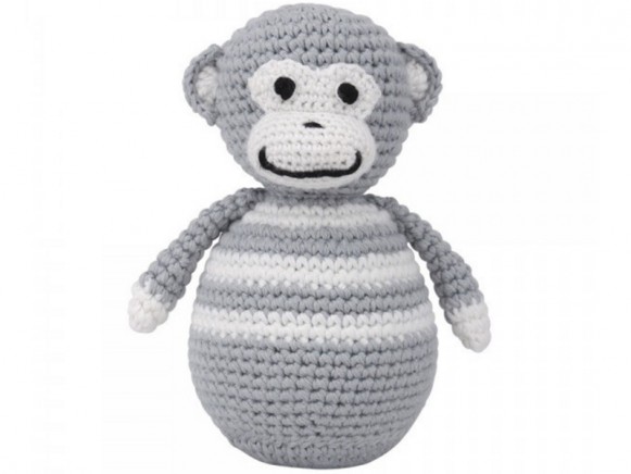 Sindibaba crochet monkey tumbler CHARLIE grey