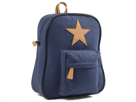 Smallstuff backpack navy leather star
