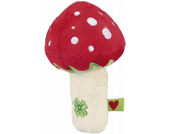 Fly agaric shaped rattle by Spiegelburg