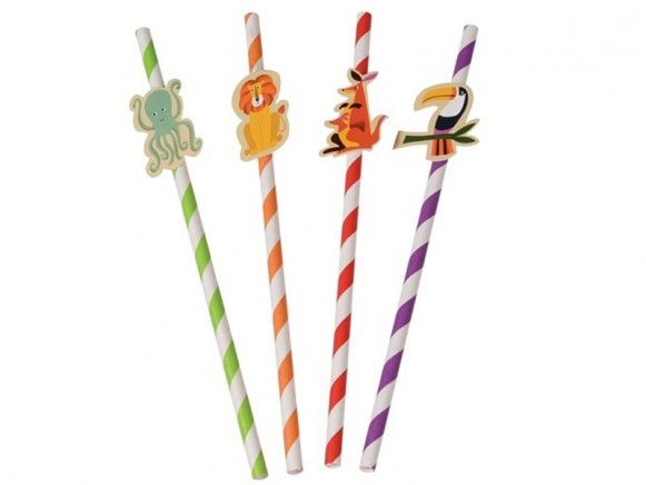Rex London Party Straws COLOURFUL CREATURES 