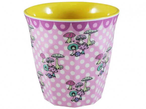 Supersoso kids melamine cup Pink Mushroom
