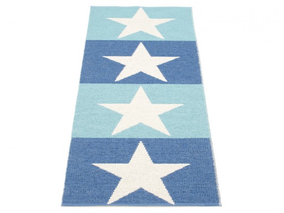 Pappelina rug Viggo in blue and turquoise