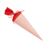 School cornet Pink with red dots by krima & isa