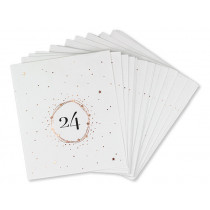 Ava & Yves 24 Advent Calendar Bags Numbers white/roségold