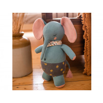 Ava & Yves Cuddly Toy ELEPHANT Anton blue/rose