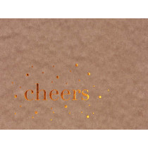 Ava & Yves Postcard with COPPER FOIL "Cheers"