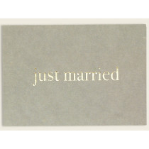 Ava & Yves Postcard with GOLD FOIL "Just Married"