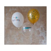 Ava & Yves 12 Balloons HAPPY BIRTHDAY crocodile