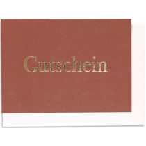Ava & Yves Greeting Card with Gold Foil GUTSCHEIN rust