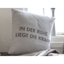 David Fussenegger Cushion Cover IN DER RUHE LIEGT DIE KRAFT creme