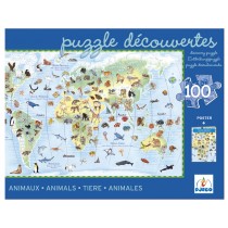 Djeco discovery puzzle animals of the world