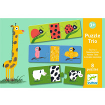 Djeco Educational Games PUZZLE TRIO ANIMAL FUR
