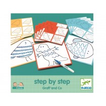 Djeco Step-By-Step Colouring Templates ANIMALS