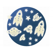 Djeco Noctilucent Wall Stickers SPACE MISSION