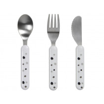 Done by Deer Cutlery set DREAMY DOTS white