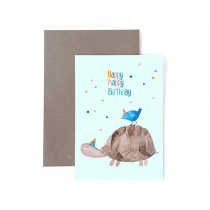 Frau Ottilie Birthday greeting card HAPPY BIRTHDAY Turtle