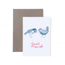 Frau Ottilie Greeting card for wedding JUST MARRIED Birds