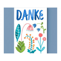 Frau Ottilie Postcard THANK YOU Plants