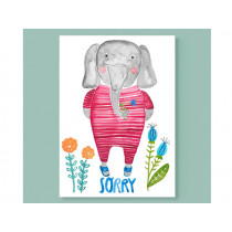 Frau Ottilie Postcard SORRY Elephant