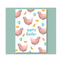Frau Ottilie Postcard HAPPY EASTER Chicken