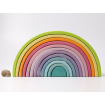 GRIMM'S Large Wooden Rainbow PASTEL 