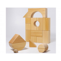 GRIMM'S Giant Wooden Building Blocks NATURAL (19 pieces)