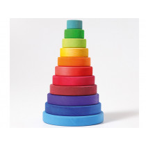 GRIMM'S Wooden Stacking Tower RAINBOW large