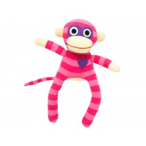 Hickups sock monkey mini pink