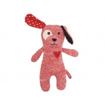 Hickups Knitted Dog RED with heart